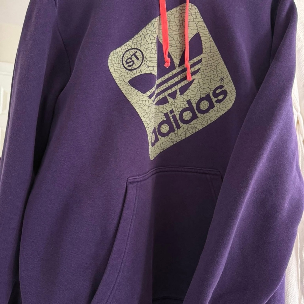 Adidas Purple Hoodie with Blue Tag